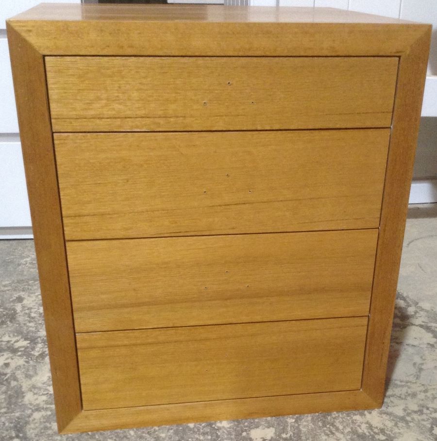 Retro 4 drawer Tassie Oak bedside